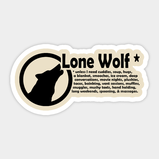 Lone Wolf * Sticker by Going Ape Shirt Costumes